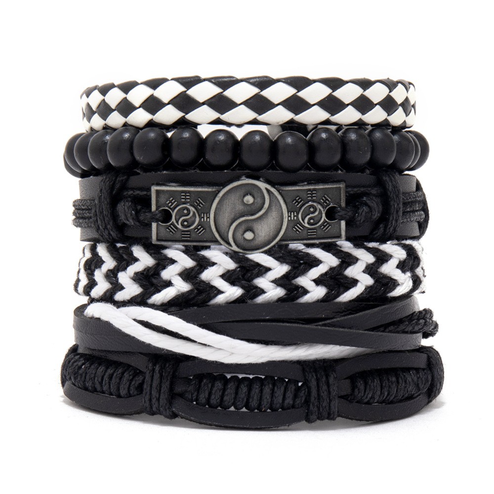 12/30 Wholesale Lot Hot Unisex Handmade Braided PU Leather Bracelet Wristband US