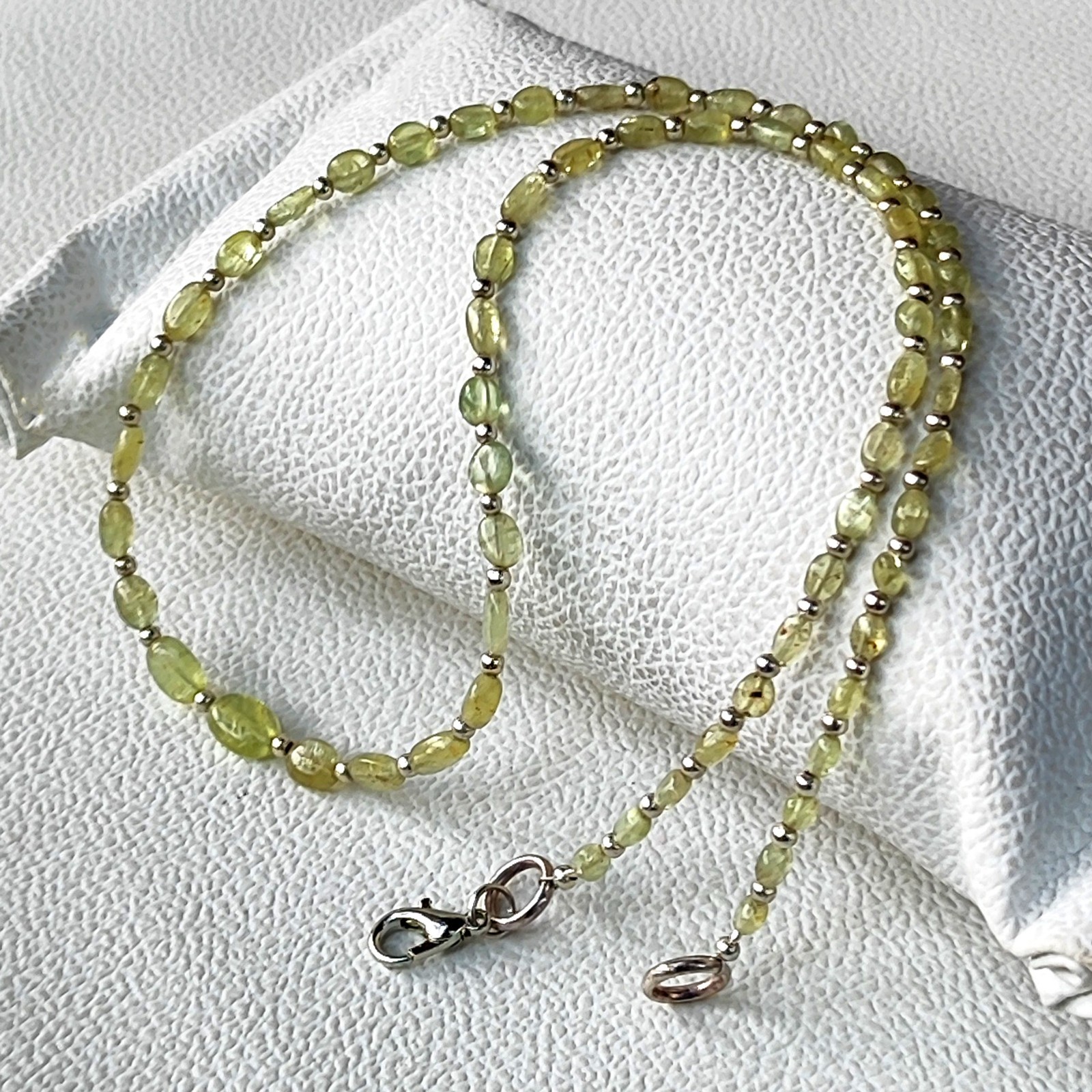 Natural Chrysoberyl Cats Eye 5-8mm Smooth Nugget Gem Beads 17″ Necklace India