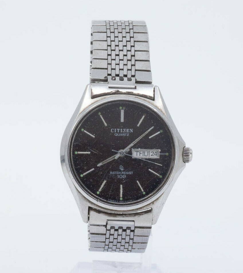 Vintage CITIZEN QUARTZ CQ 4-212070K FOR PARTS OR REPAIR WATCH JAPAN
