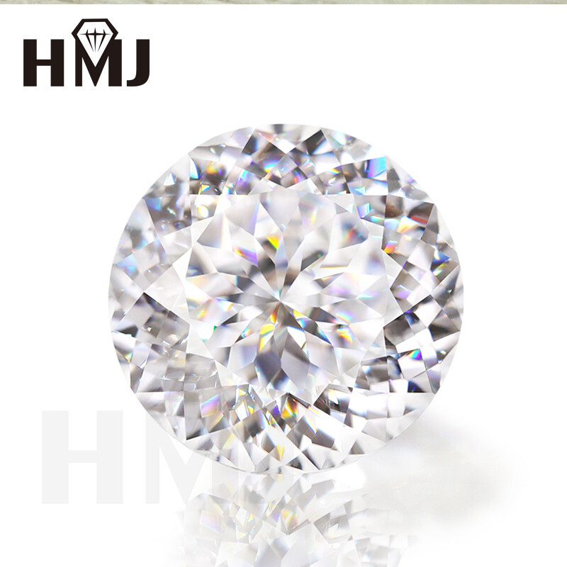 Portuguese Cut Round Moissanite Green Blue Color VVS1 GRA Handmade Loose Gems