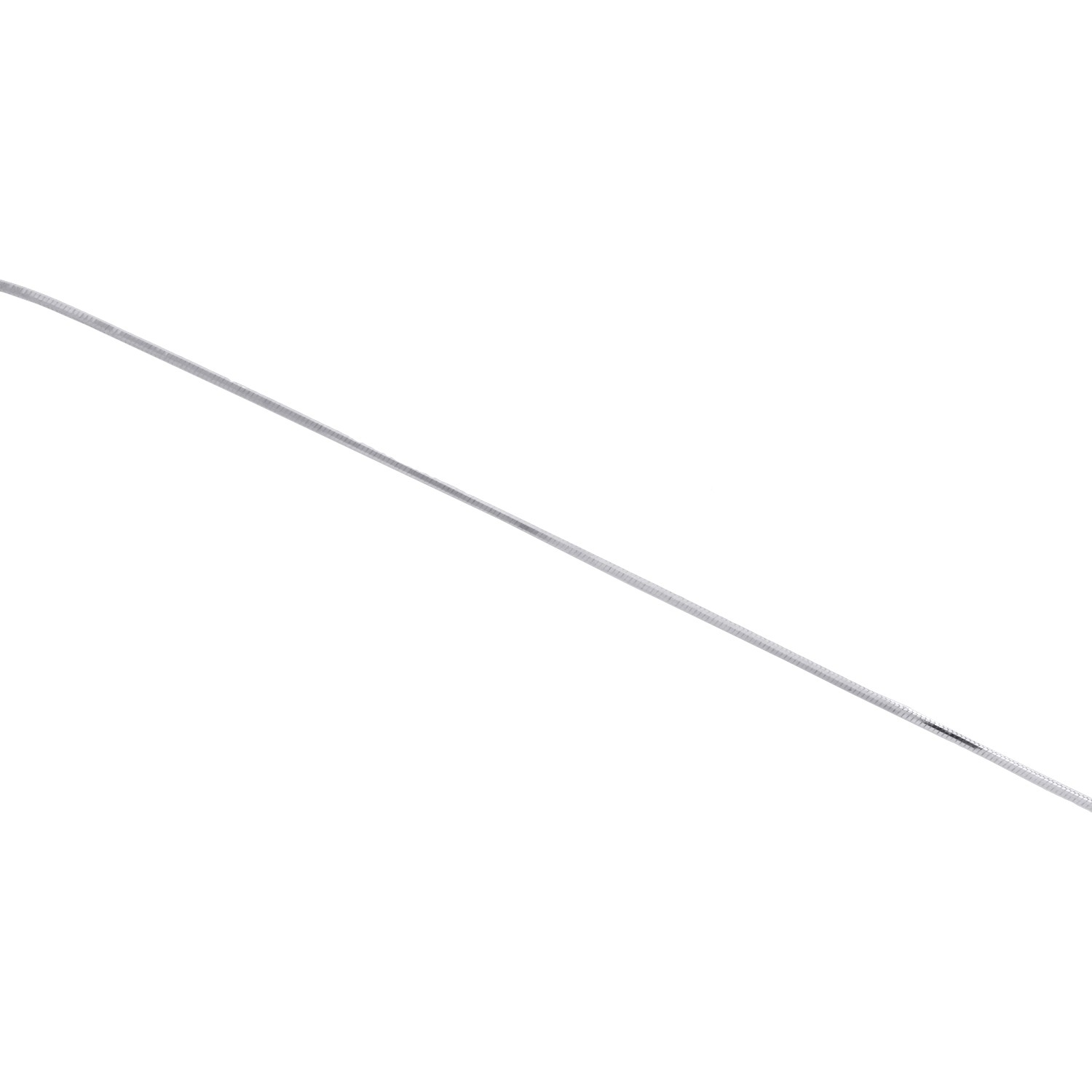 10K White Gold 0.65mm Solid Diamond Cut Round Snake Chain Necklace 16″ – 24″