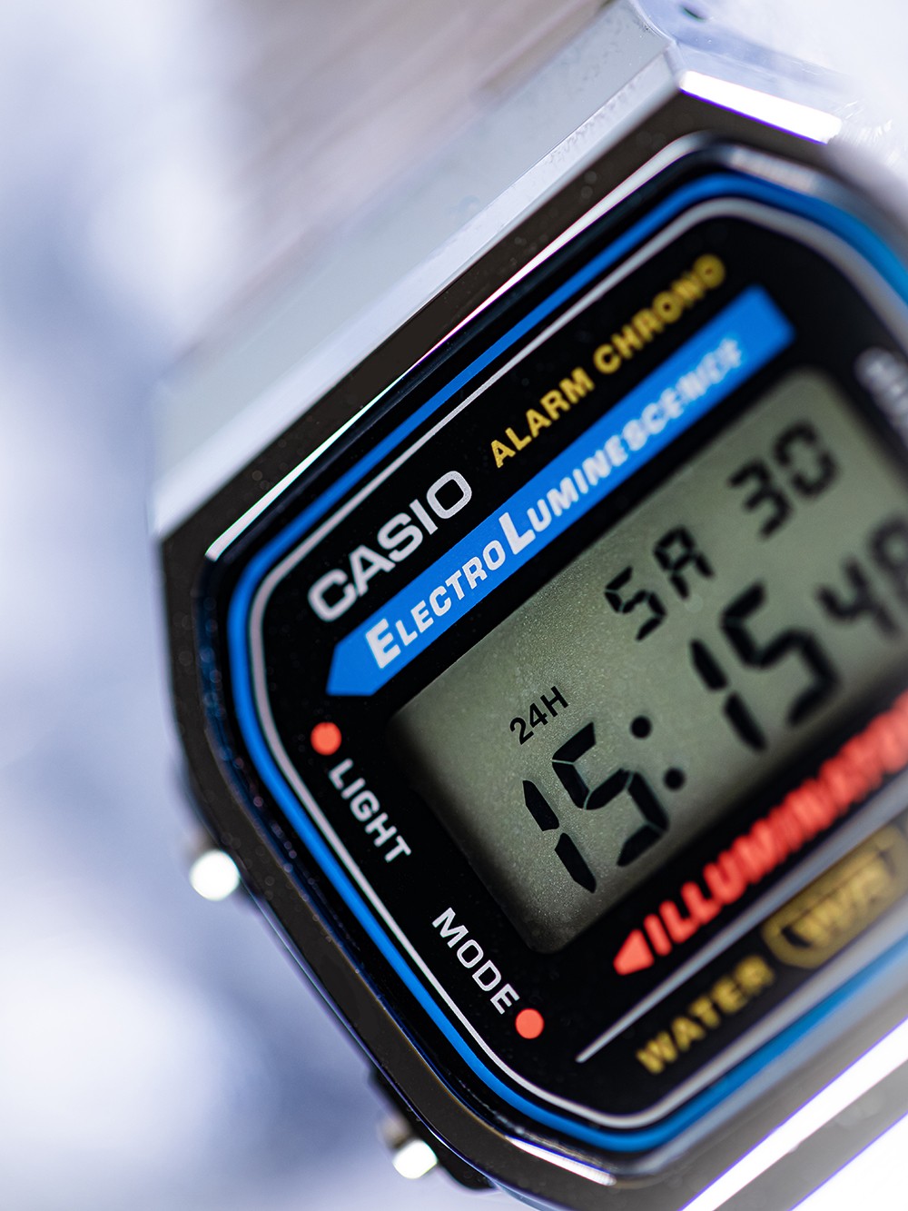 CASIO A168WA-1YES Collection Mens Watch 35mm 3 ATM