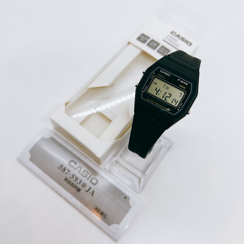 CASIO Watch Standard F-84W-1QJH Black Simple Designed Watch From JAPAN Digital