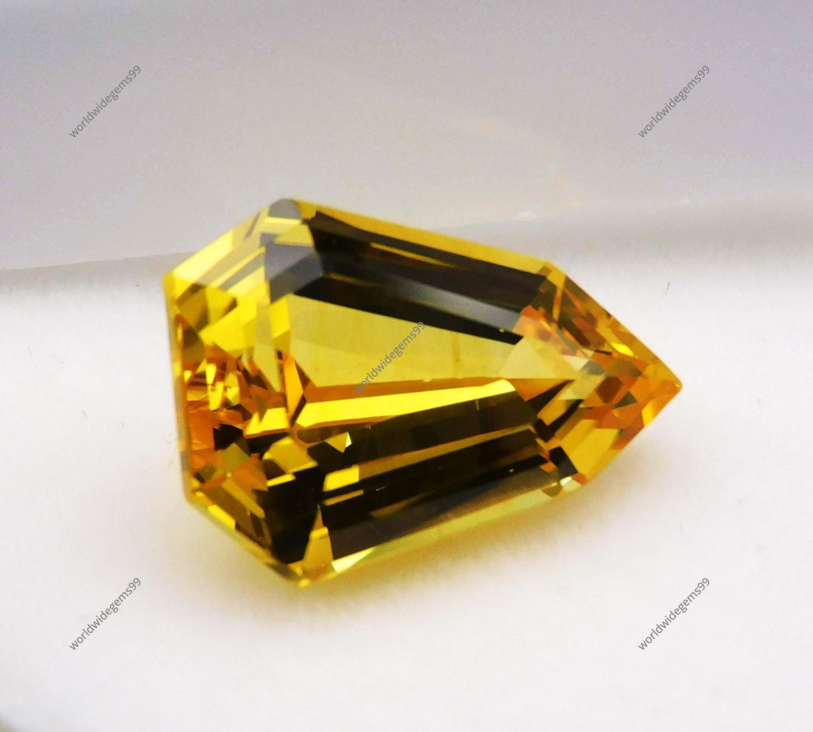 9.55 Ct Natural Yellow Sapphire Fancy Cut Certified Loose Gemstone AAA Quality