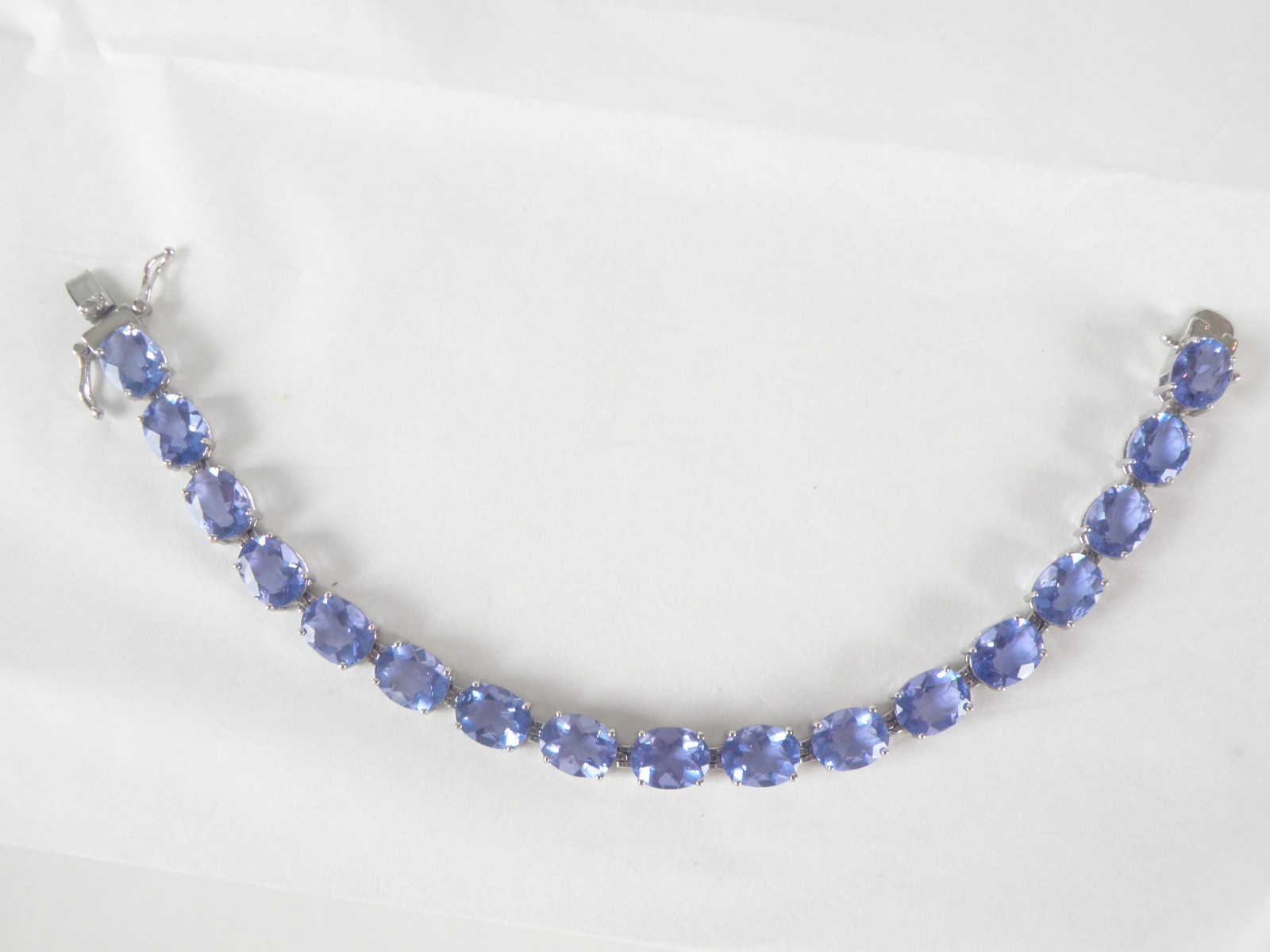 Sterling Silver 925 Treated Color Change Fluorite Tennis Bracelet Fits 7.5