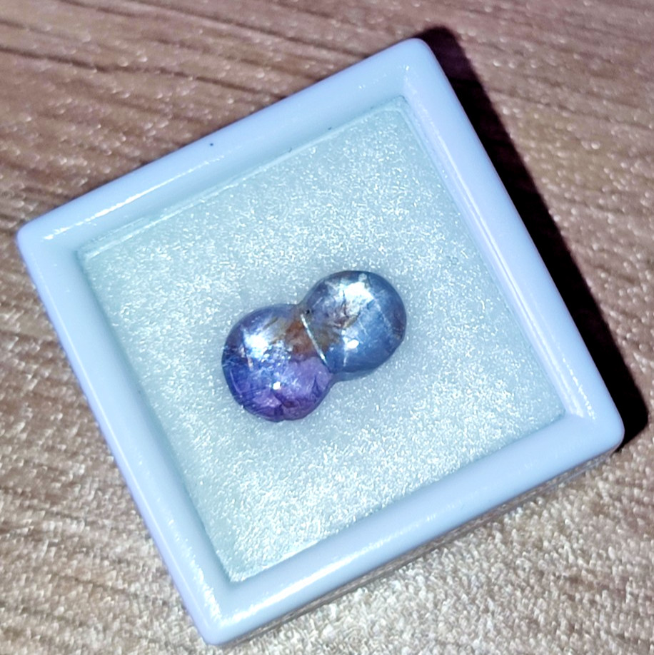 Natural Star Sapphire 2.80ct Two-Tone Purple gray | Unique Shape | Unheated