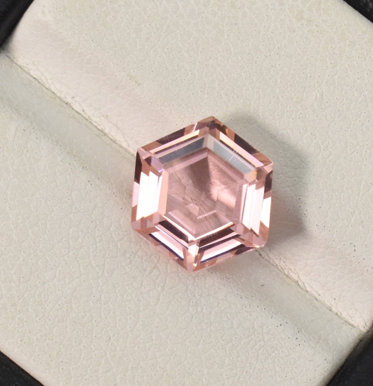 Peach Morganite Hexagon Shape Loose Gemstone 8 mm 10 mm 12 mm 15 mm 20 mm