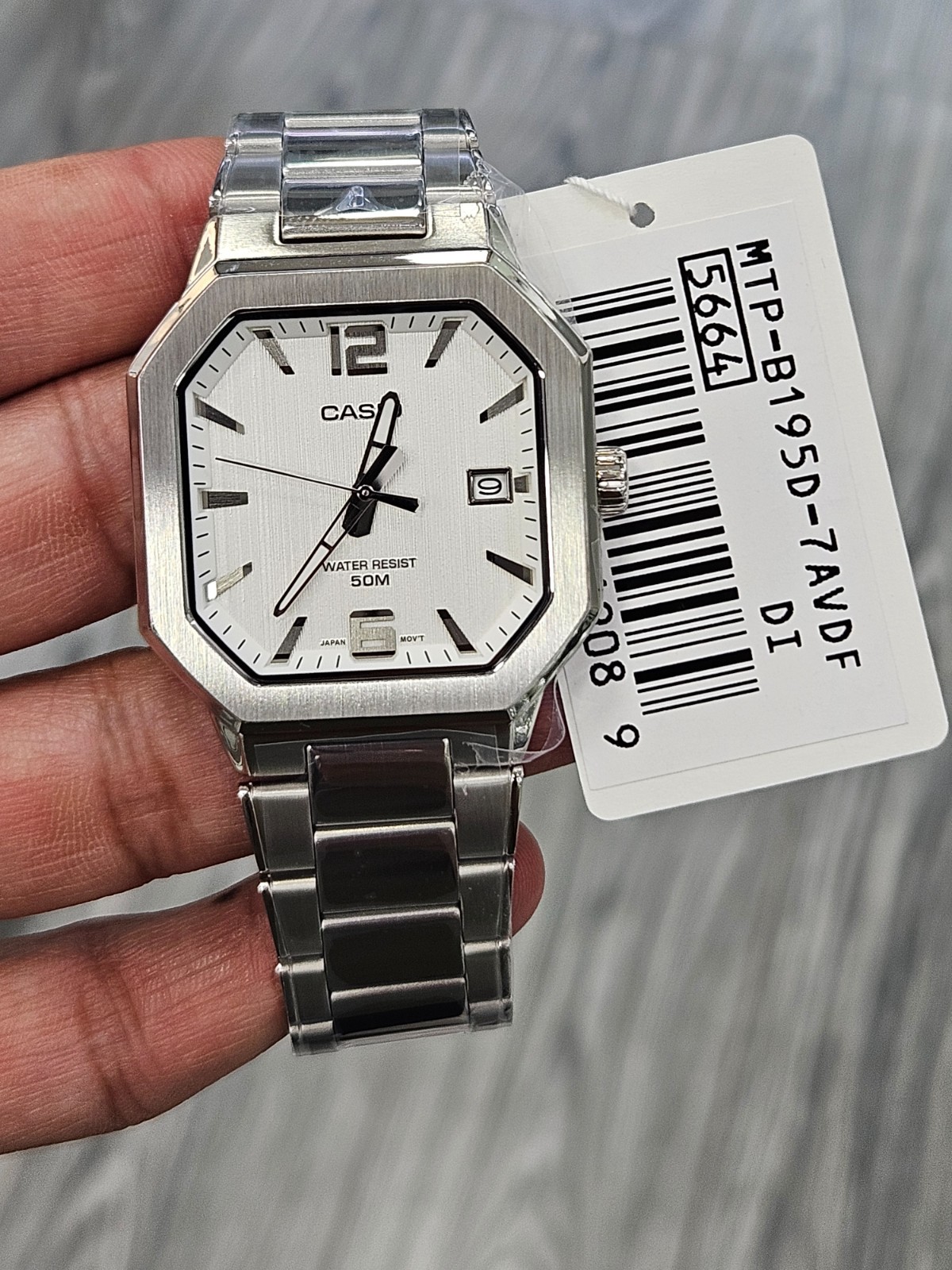 Casio MTP-B195D-7AVDF Men’s Stainless Steel Watch | 50M Water Resist | Original