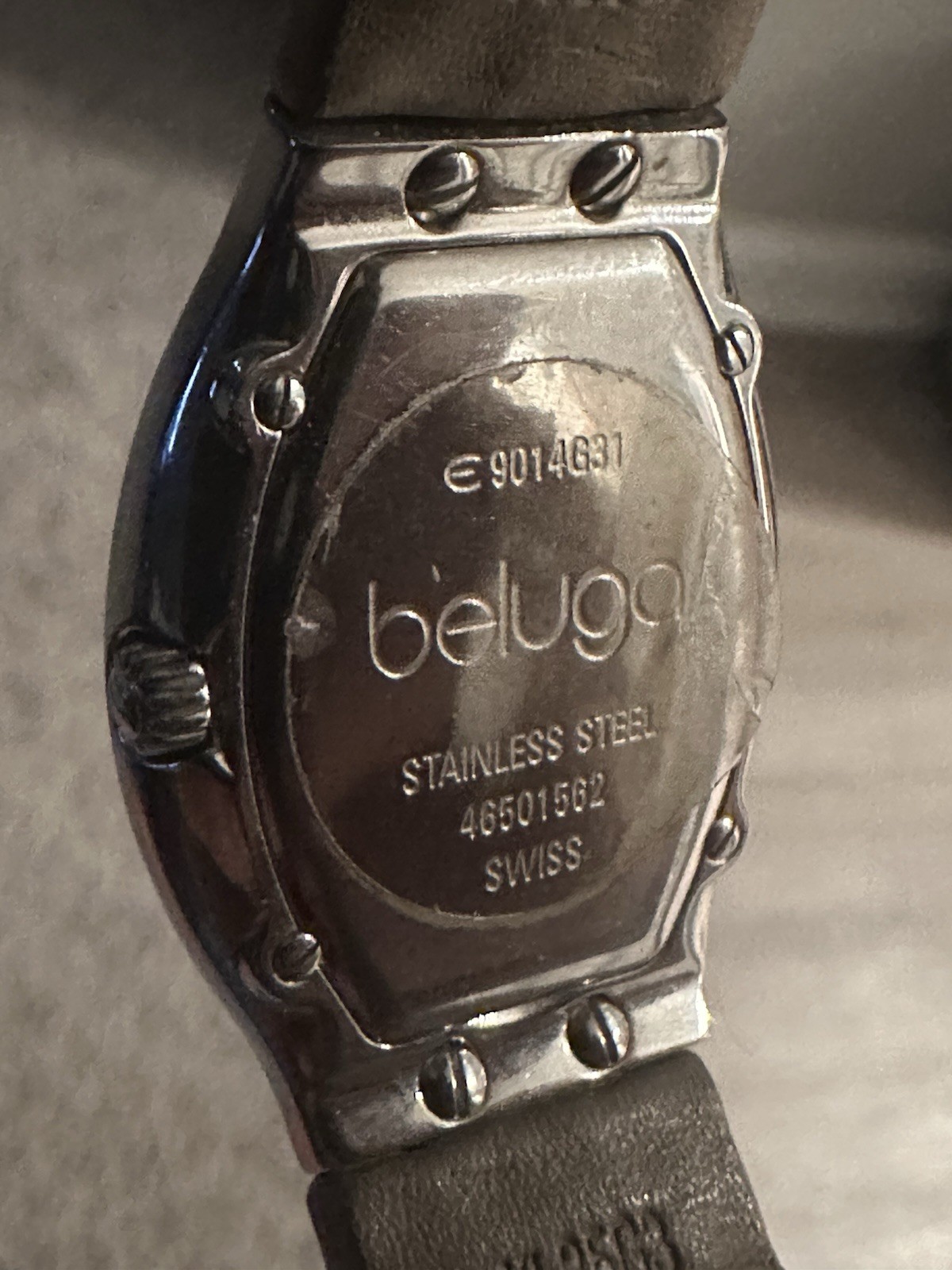 EBEL Beluga Tonneau Women’s Quartz Watch, SS Case, Silver Dial, Diamond, Beige