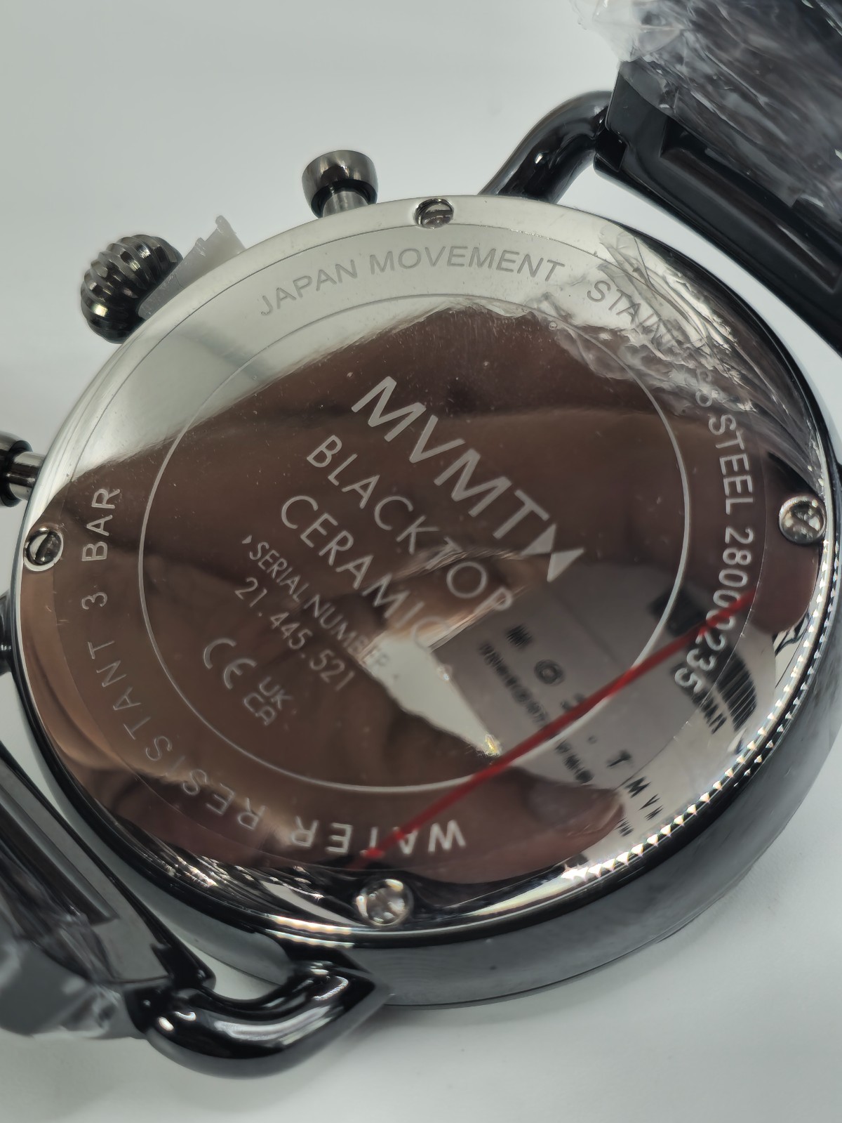 MVMT Black Ceramic Chronograph Men’s Watch Date 3 Bar Japan Movement