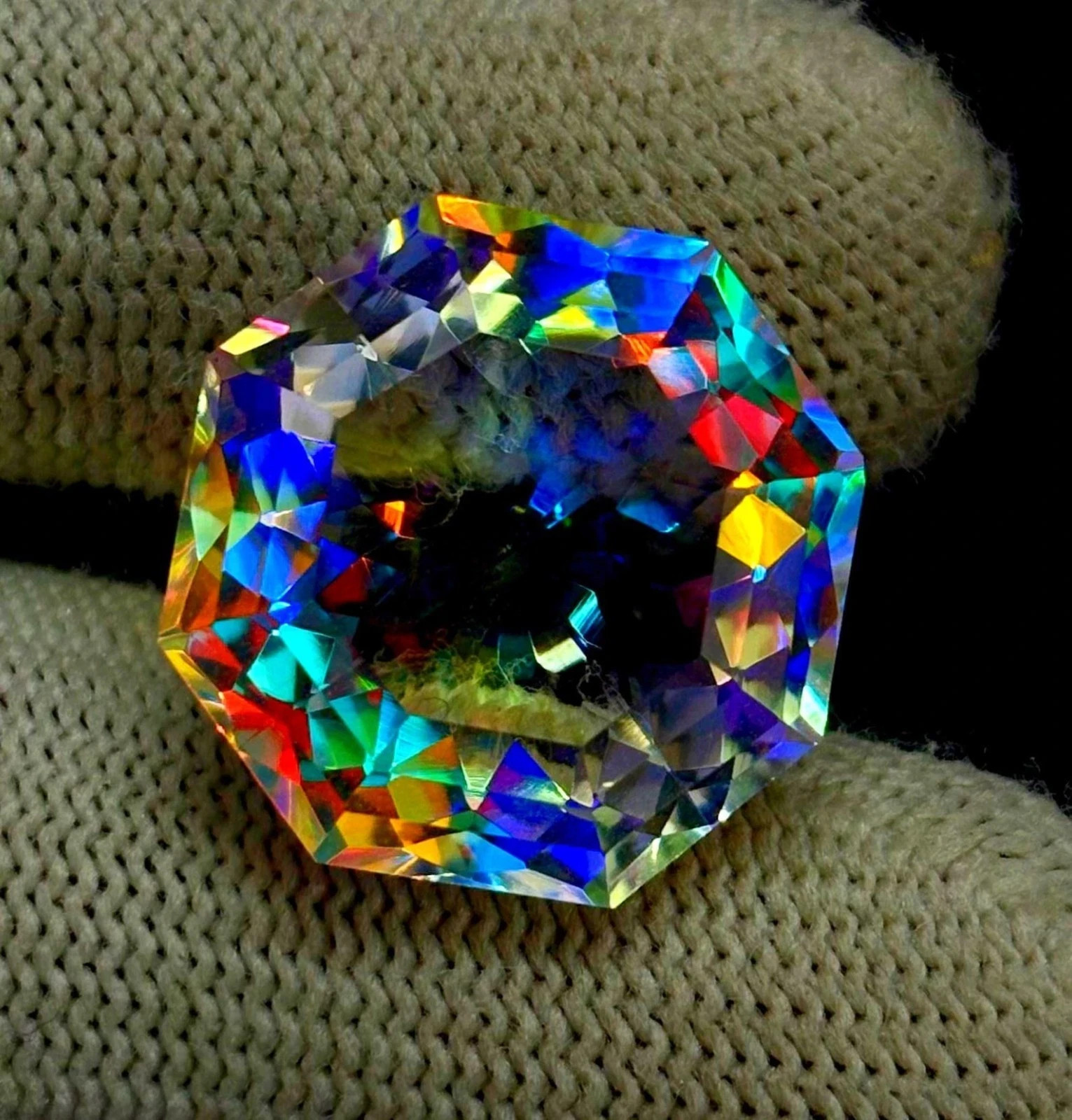 Rainbow Color Octagon Cut 100 Ct Natural Mystic Topaz Loose Gemstone