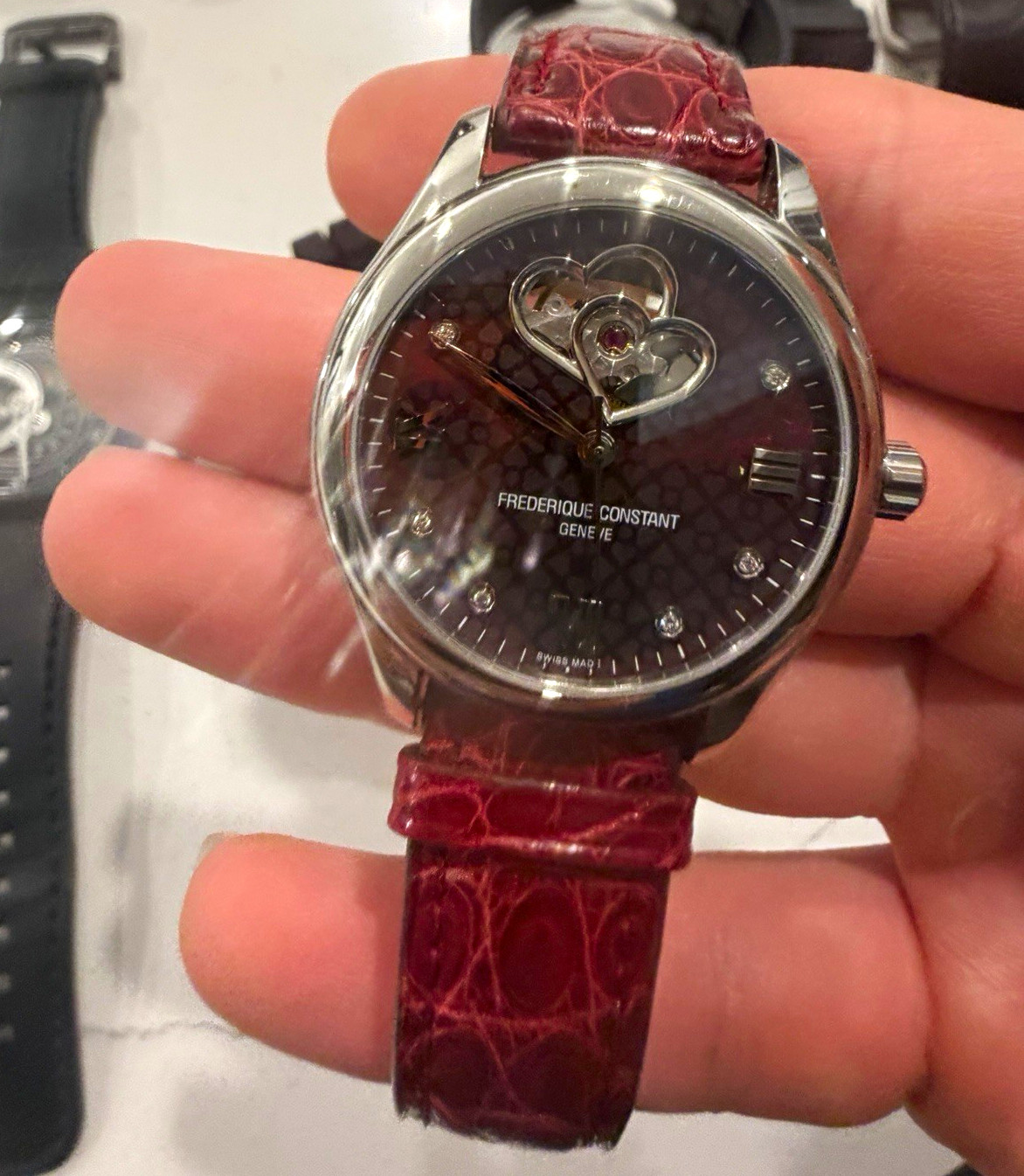 Frédérique Constant Double Heart Beat 31mm Automatic Hearts Dial Red Leather