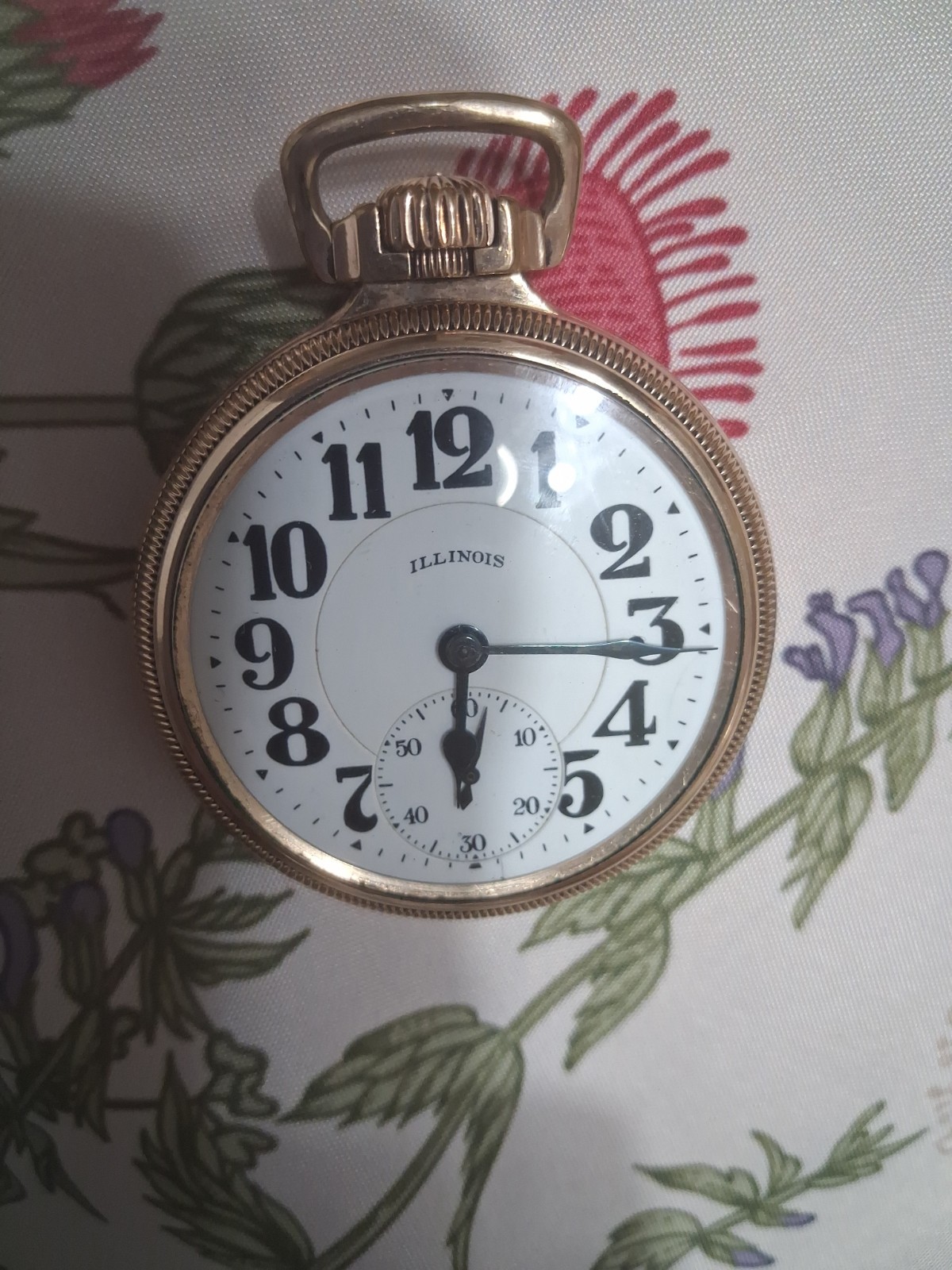 1900’s Illinois Pocket Watch 21J Bunn Size 16 Railroad 60 Hours WORKS! W 11