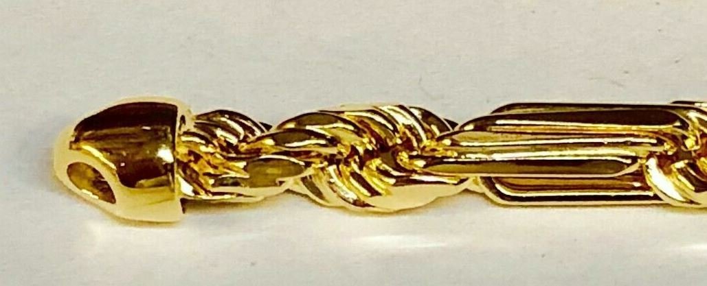 14kt Yellow Gold 18″ 4.3 mm Diamond Cut Figarope Chain/Necklace 24 grams