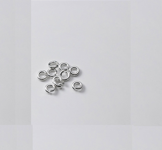 Sterling silver 925 Open Jump Rings Connectors 10pieces 22 gauge 5mm USA