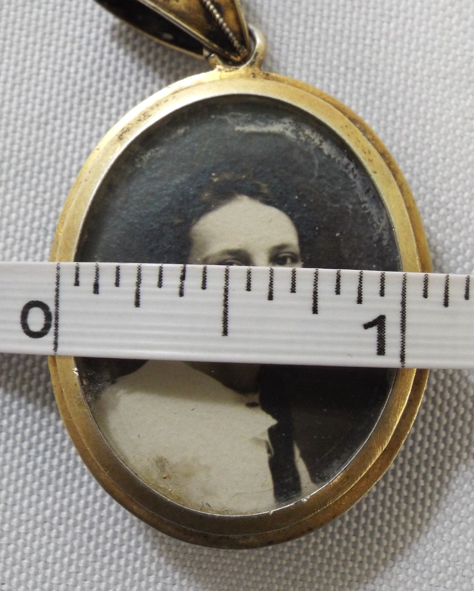 Antique Italian Pietra Dura Inlaid Mosaic 2 Sided Pendant Sterling Silver 12.1g