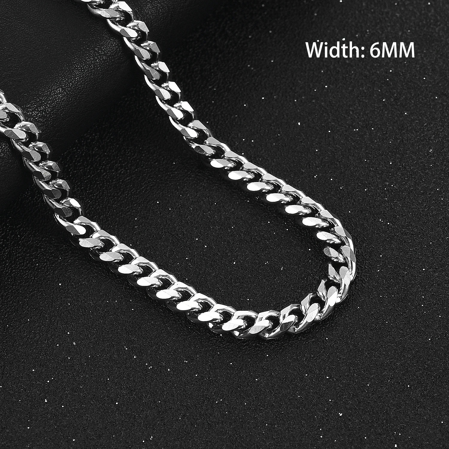 3.5/5/6/7/8/9mm Stainess Steel Link Cuban Chain Necklace for Men Women Metal Chu