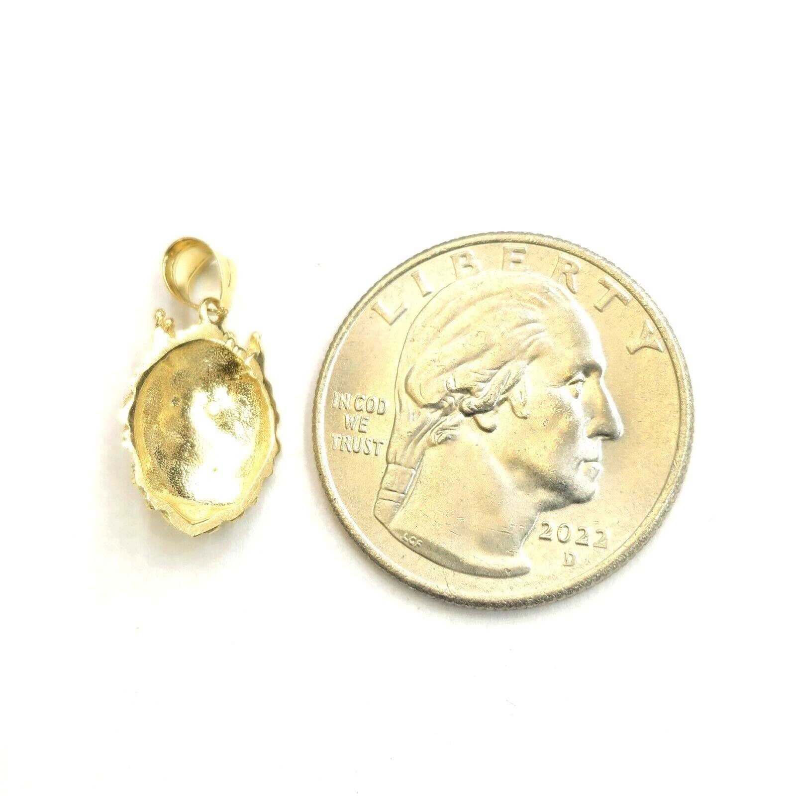 New Real 14k yellow Gold tiny lion head face crown Leo zodiac Pendant charm 1.5g