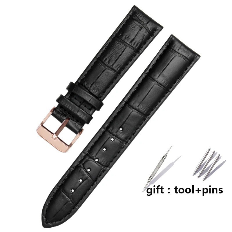 Leather Watch Band Strap Universal Replacement 12–22mm for Men Women