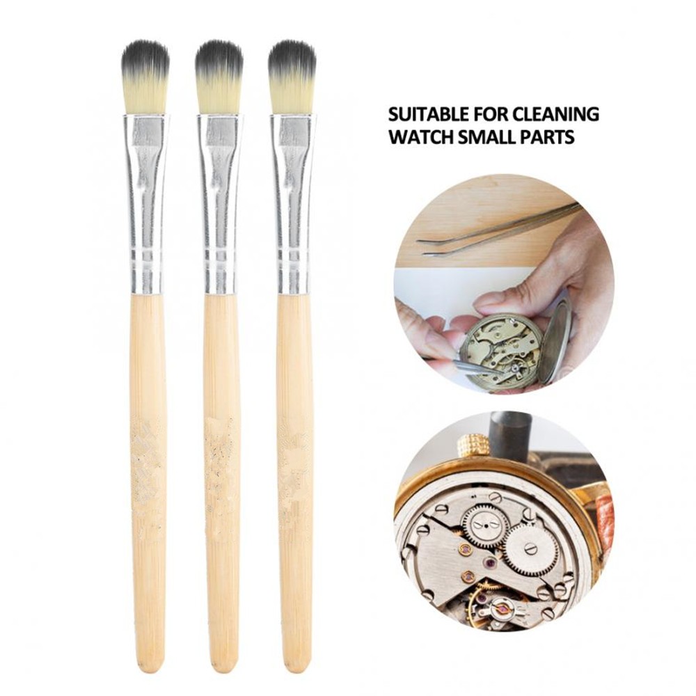 3* Watch Spare Parts Movement Craft Cleaning Brush Kit Watchmaker Repair Tool