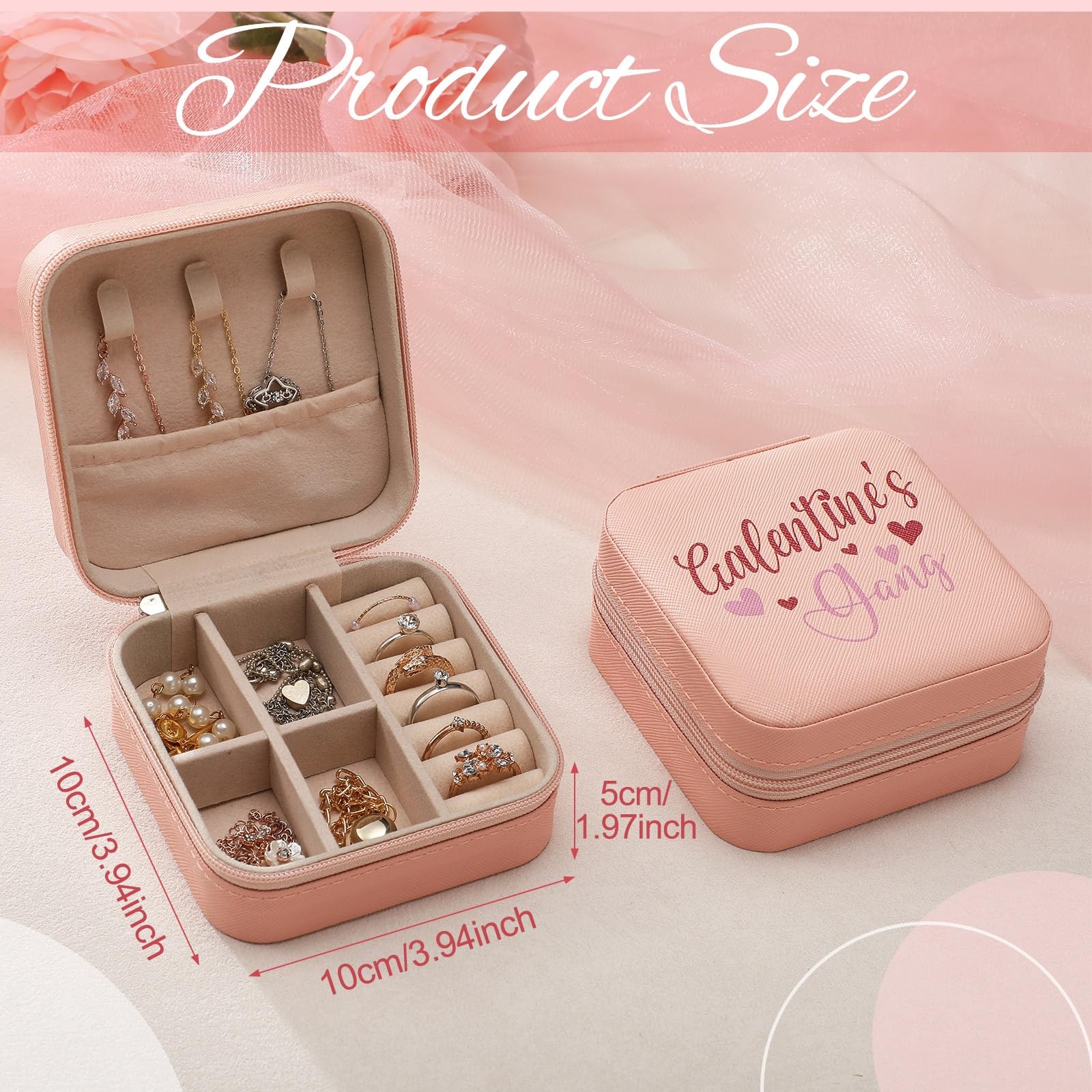 6 Pcs Girls Trip Gifts Favors Jewelry Organizer with Pattern Birthday Gifts f…