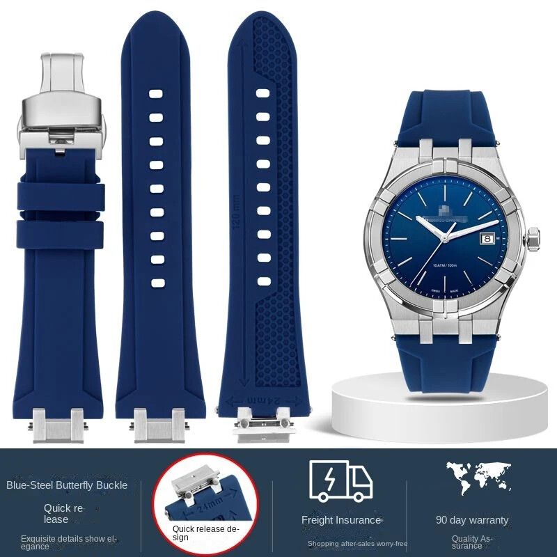 Rubber Watchband For MAURICE LACROIX AIKON AI6008 AI6007 AI6038 Waterproof 22mm