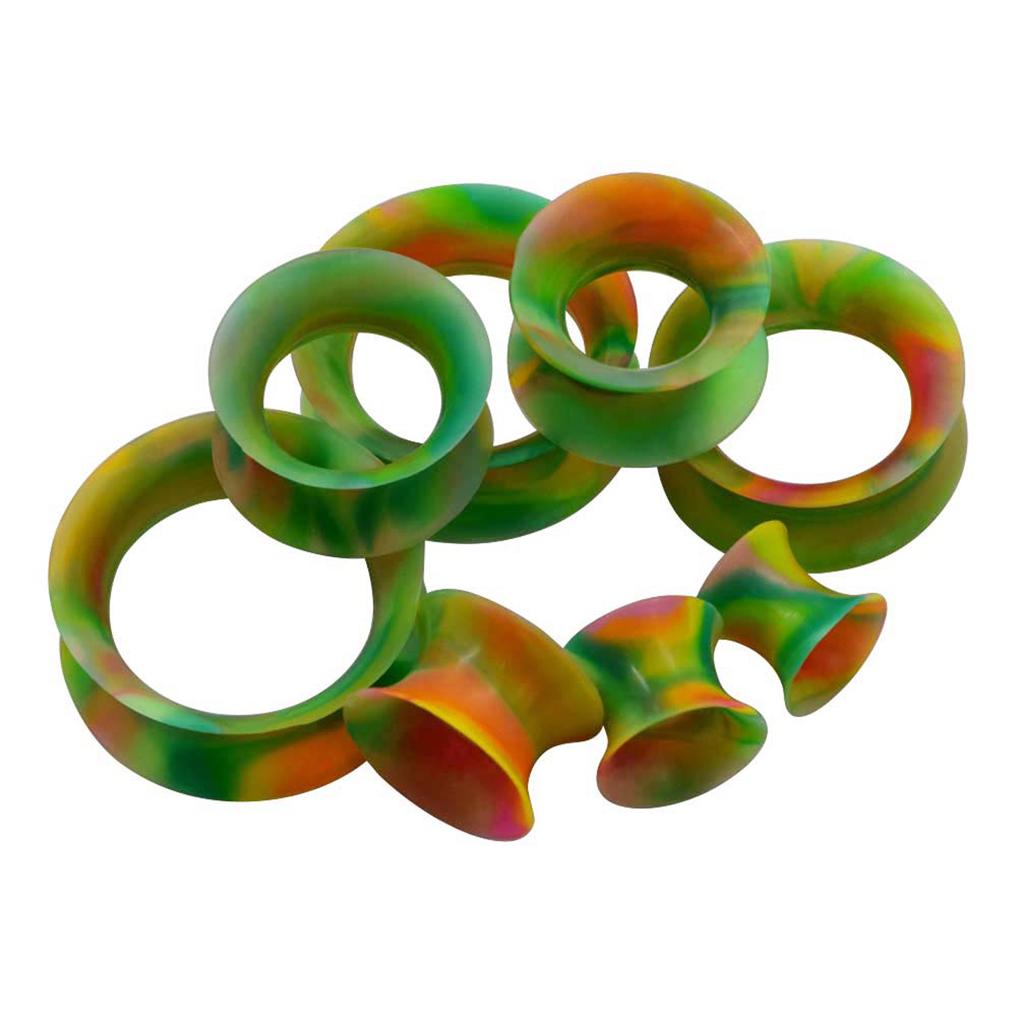 2Pcs Silicone Ear Plugs Flesh Tunnels Ultra Thin Double Flared Ear Gauge Earlets