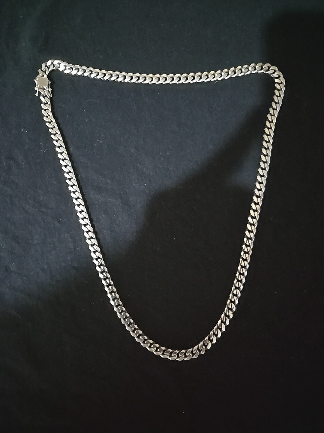 Italy 925 Sterling Silver Miami Cuban Link Chain 24 93g 7.5mm Rhodium Plated