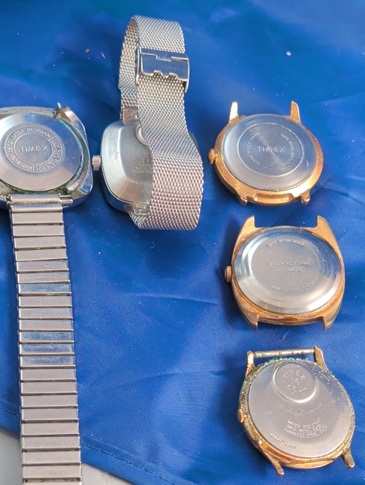 5 Timex Watches, Lot, Repair, Mechanical, Electric, Automatic, Quartz, Dynabeat