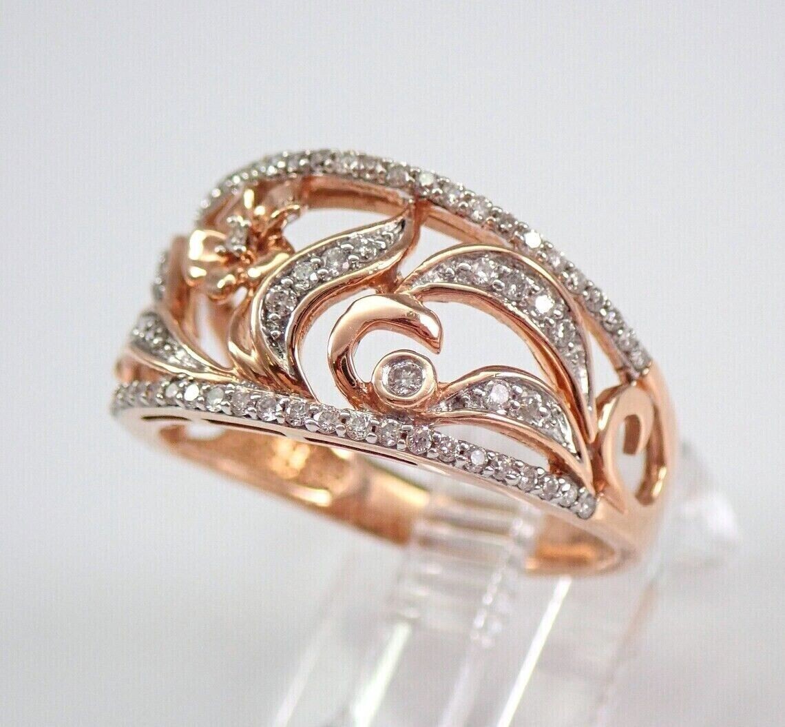 2.23Ct Round Lab Created Diamond Women’s Band Ring 14K Rose Gold Plated Silver