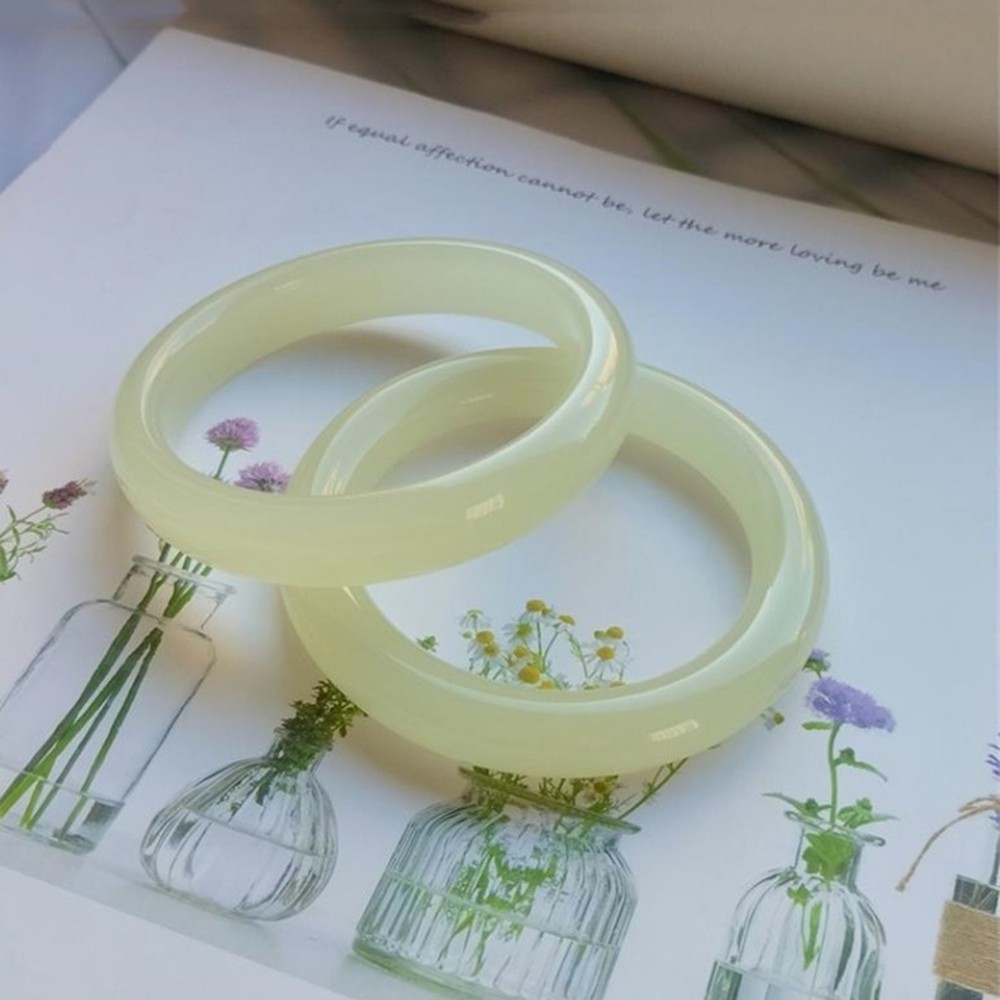 Certified 52-64mm Clear Water 晴水 Natural HeTian Nephrite Jade Bangle Bracelet