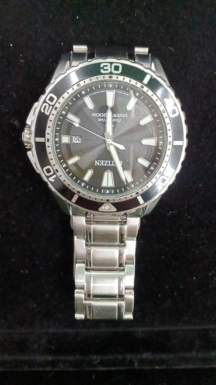 CITIZEN Promaster E168-003FR01 Eco-Drive Black Diver Rubber Watch