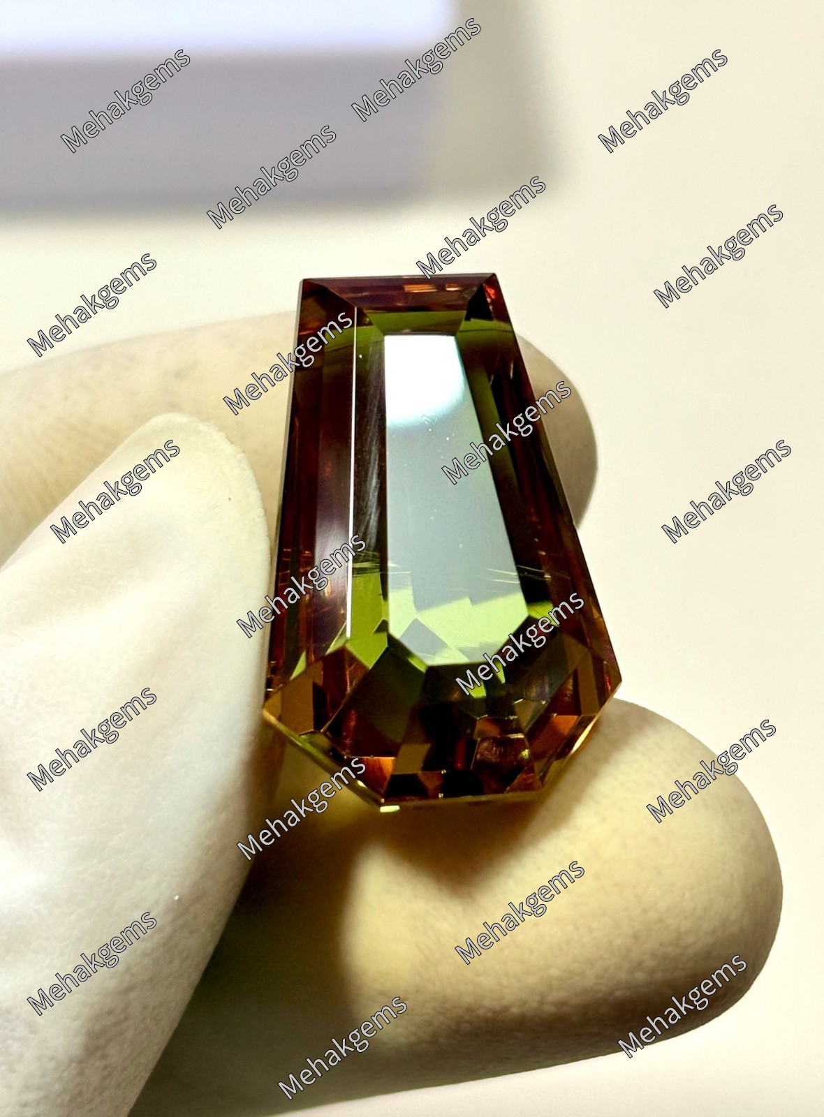 33 Ct Color Change Zultanite Gemstone, Coffin Cut Diaspore for Statement Ring