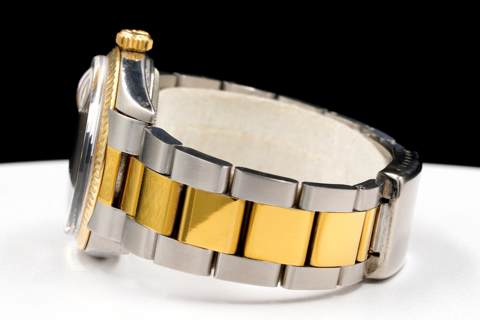 Rolex Datejust Mens 2Tone Yellow Gold and Stainless Steel Gold Dial 1601