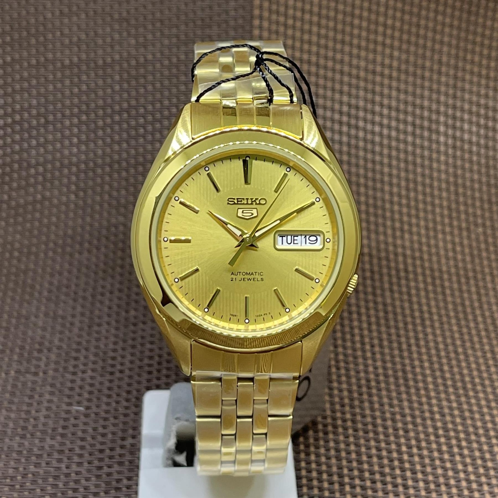 Seiko 5 SNKL28K1 Automatic Gold Tone Stainless Steel Analog Men’s Casual Watch