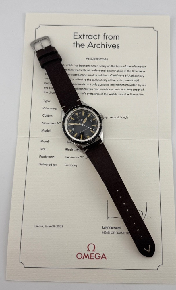 Omega Seamaster 300 Stainless Steel Caliber 552