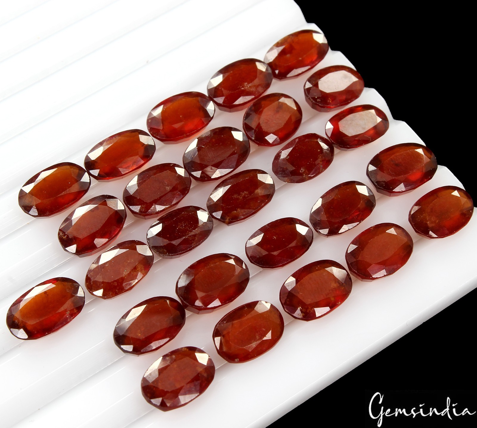 Natural 99.20 Ct Oval Cut Gomed/Garnet High Quality Hessonite Loose Gemstone Lot
