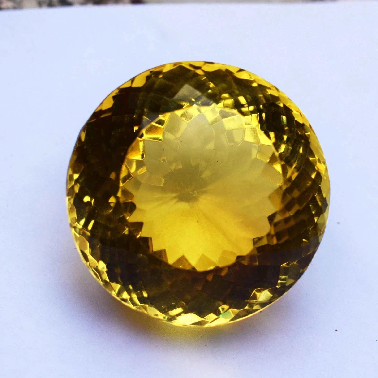 426 Ct Flawless Yellow Topaz Round Faceted Cut Stunning Certified Loose Gem