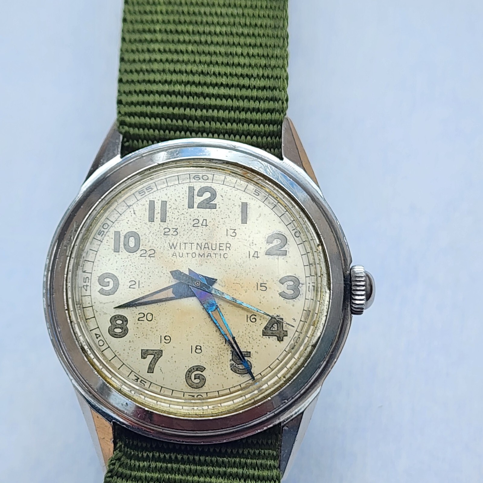 Vintage 1940’s Wittnauer Automatic Bumper WWII Military 33mm Men’s Watch