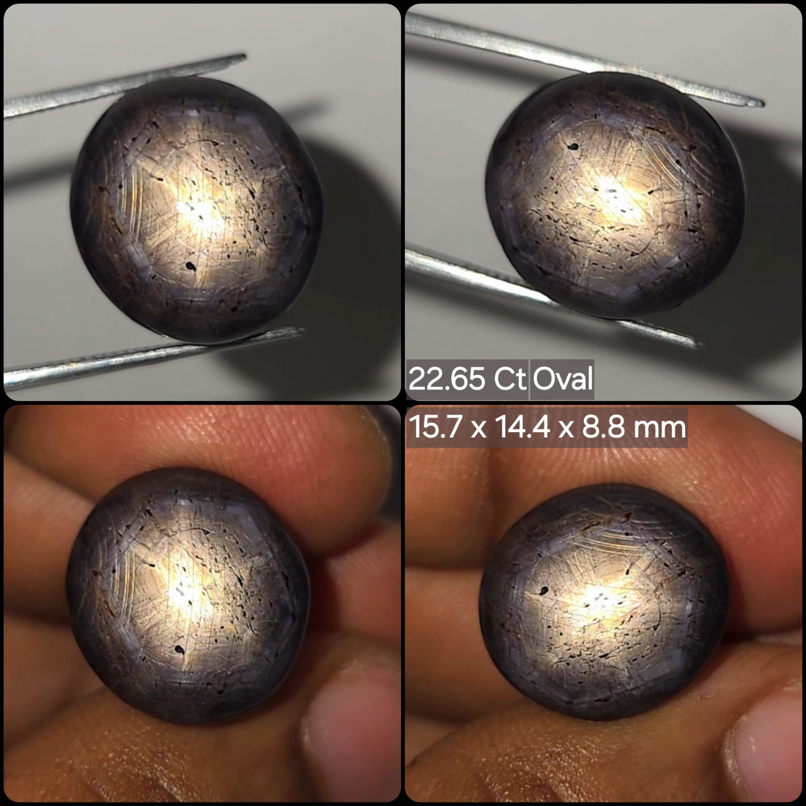 Natural Star Ruby Cabochon 22.65 ct Pink Oval untreated loose gemstone