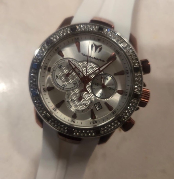 4 Technomarine Luxury Black and Gold Watch with Red Accents. New With Tags.