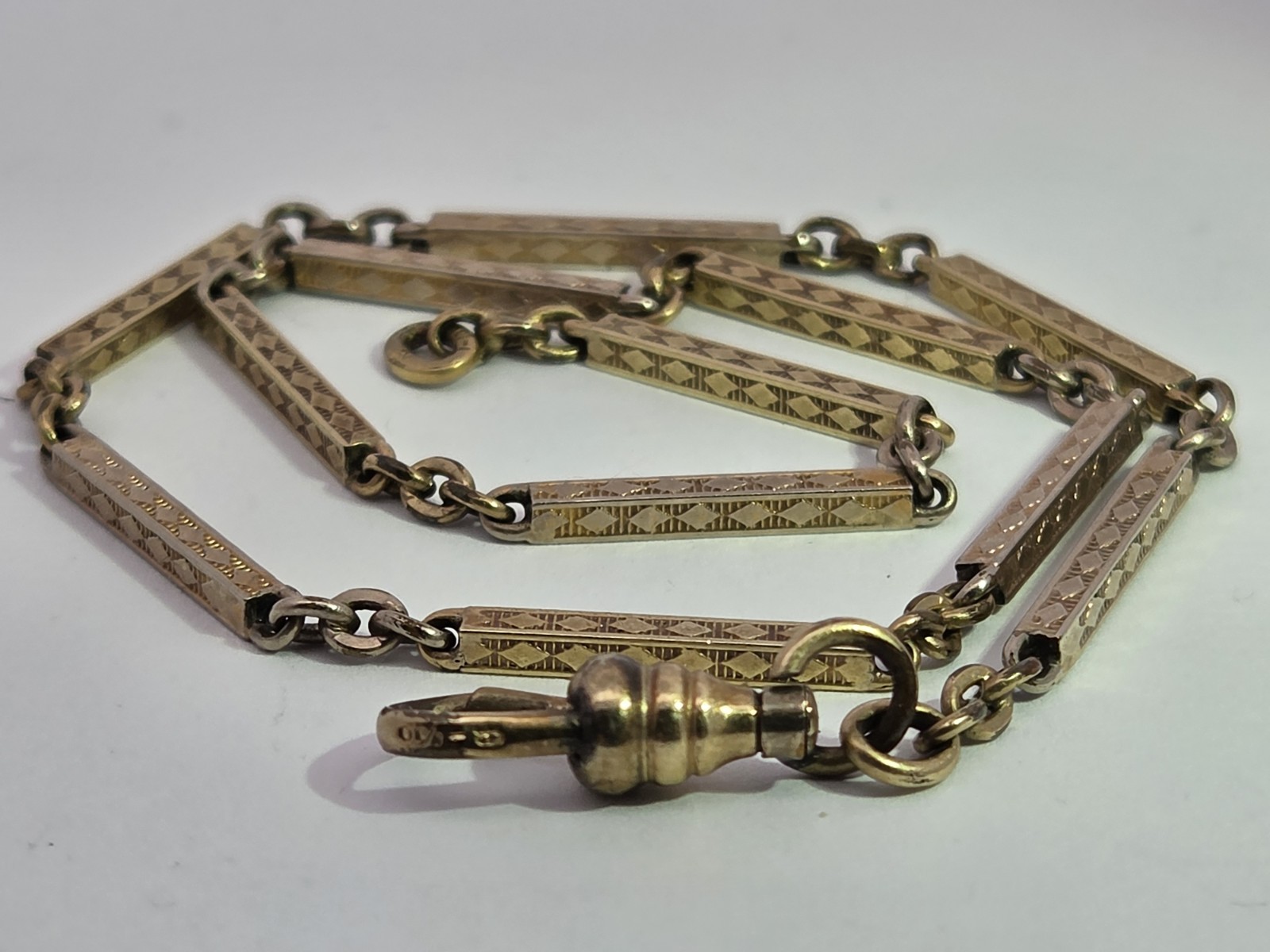 Vintage Antique Art Deco Gold Filled 13″ Fancy Link Pocket Watch Fob Chain
