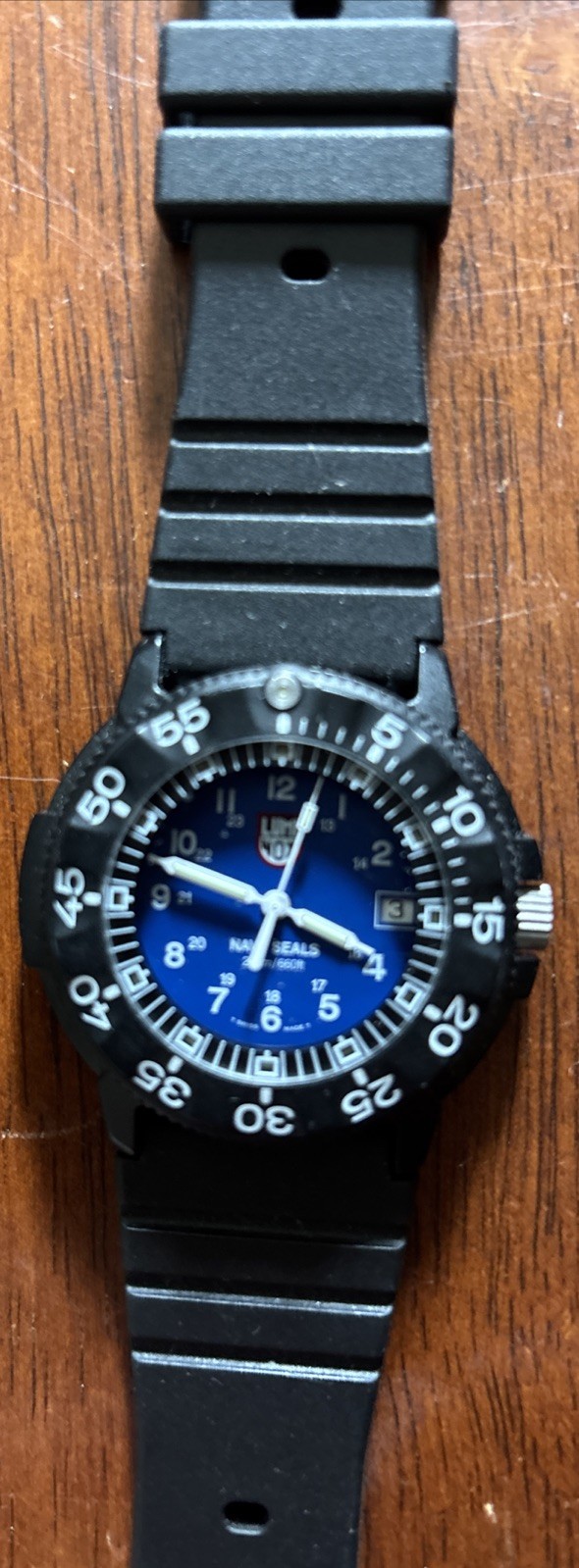 Luminox Navy SEAL Blue Dial Swiss Quartz Watch – Fresh Battery – Runs.