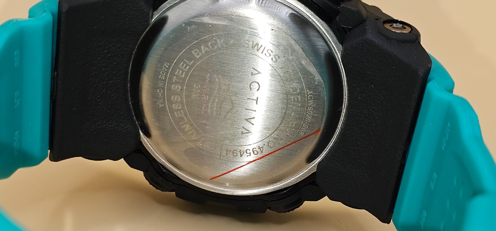 Activa From Invicta Men’s Digital Watch 49mm 495494 New In Box Aqua Silicone.