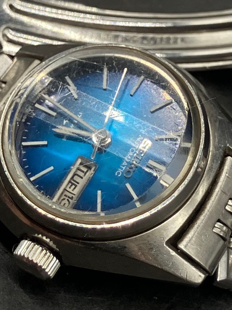 SEIKO Automatic Watch 2206-0310 with Calendar, Blue