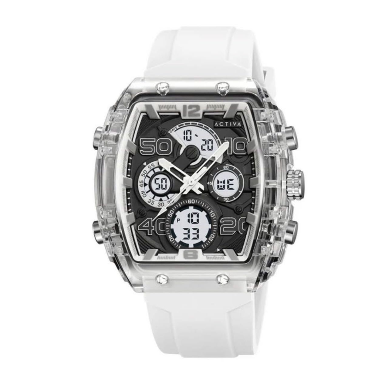 Activa Vion X Invicta Men’s Digital Essentials Watch ACW8109-002 White Rubber