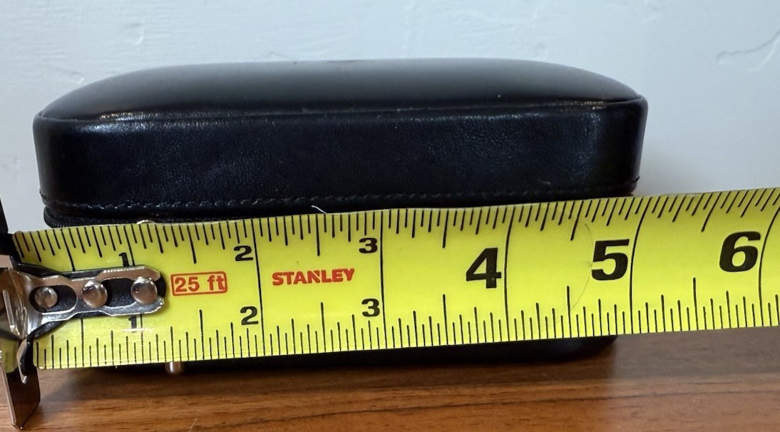 Black Travel Jewelry Case Faux Leather Zip. Velvet lining excellent condition.