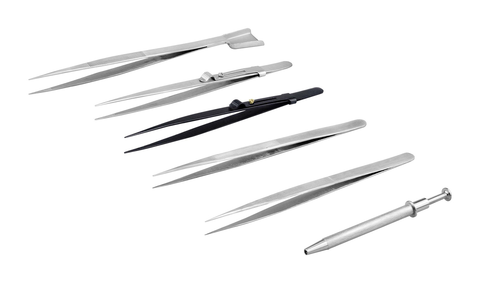 6pc Stainless Steel Jewelers Diamond Tweezers Set Jewelry Beads Gemstone TW2-407