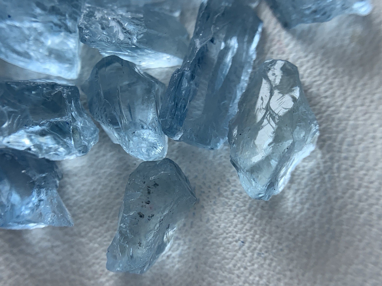 10.90 gram Gorgeous Nice Color Aquamarine lot from Mozambique