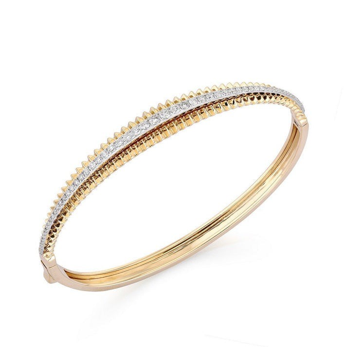 Celestial Diamond 14K (or 18k upon request) Gold Bangle Bracelet